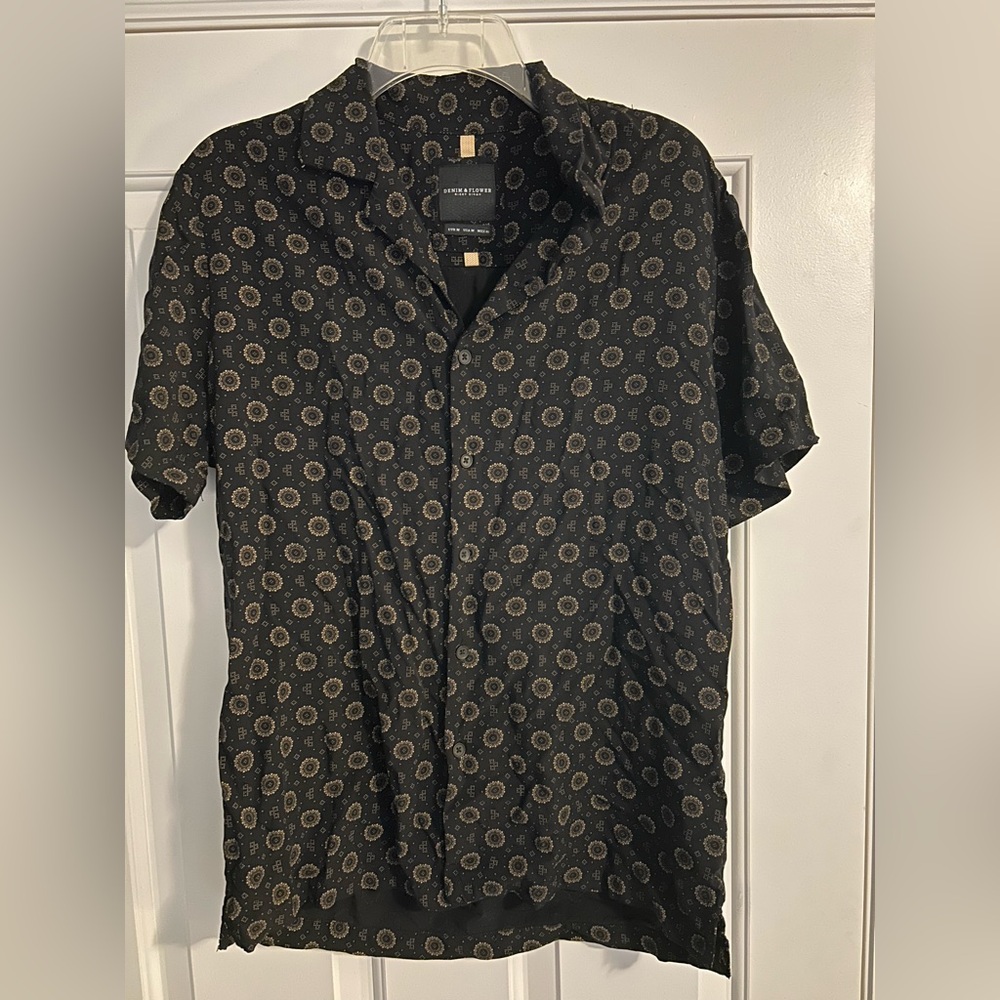Denim & Flower Black and Brown Patterned Shirt